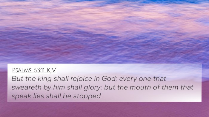 Psalms 63:11 KJV Bible Verse Image