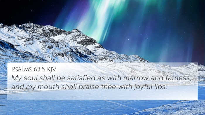 Psalms 63:5 KJV Bible Verse Image