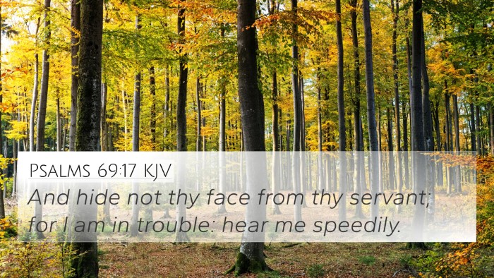 Psalms 69:17 KJV Bible Verse Image