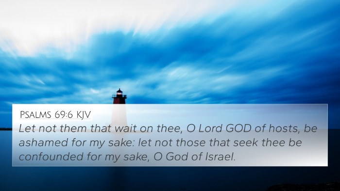 Psalms 69:6 KJV 4K Wallpaper - Let not them that wait on thee, O Lord GOD of - 4K Wallpaper Bible Verse