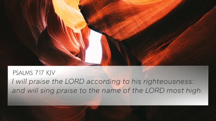 Psalms 7:17 KJV Bible Verse Image