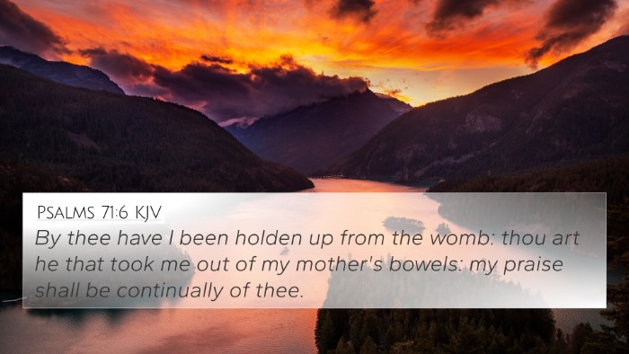 Psalms 71:6 KJV Bible Verse Image