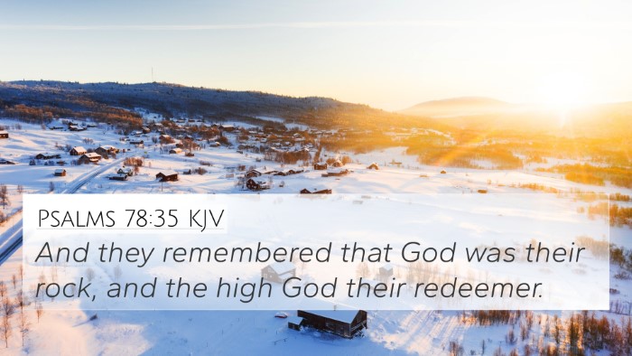 Psalms 78:35 KJV 4K Wallpaper - And they remembered that God was their rock, and - 4K Wallpaper Bible Verse