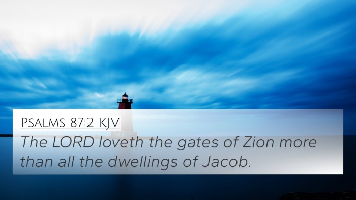 Psalms 87:2 KJV Bible Verse Image