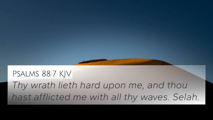 Psalms 88:7 KJV Bible Verse Image