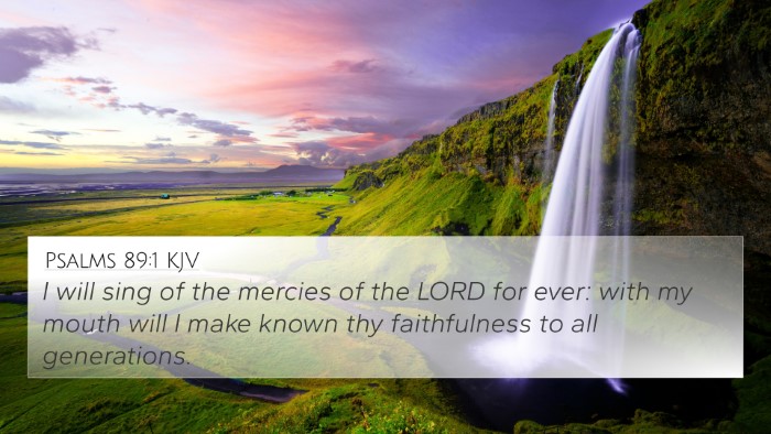 Psalms 89:1 KJV Bible Verse Image