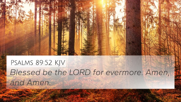 Psalms 89:52 KJV Bible Verse Image