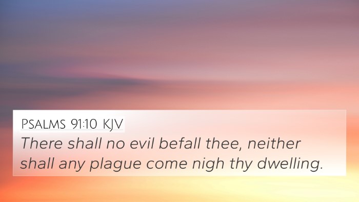 Psalms 91:10 KJV 4K Wallpaper - There shall no evil befall thee, neither shall - 4K Wallpaper Bible Verse