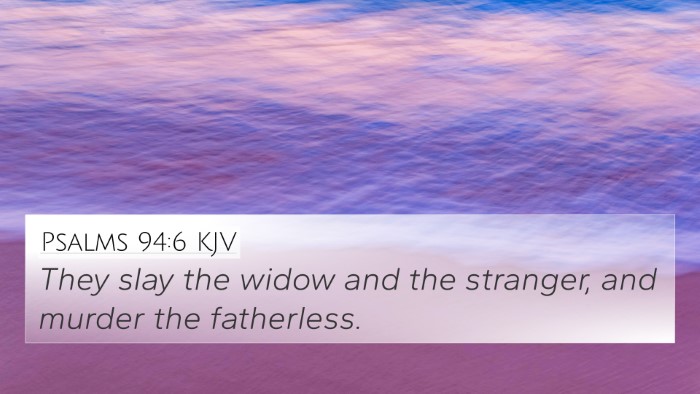 Psalms 94:6 KJV 4K Wallpaper - They slay the widow and the stranger, and murder - 4K Wallpaper Bible Verse