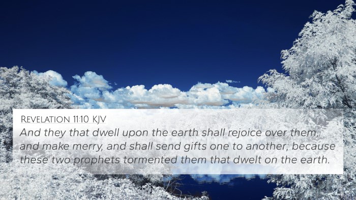 Revelation 11:10 KJV Bible Verse Image