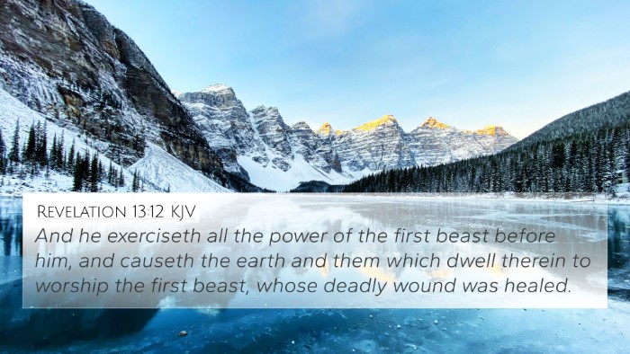 Revelation 13:12 KJV Bible Verse Image
