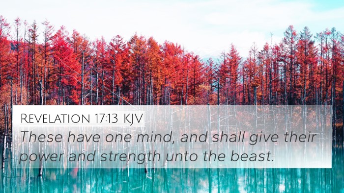 Revelation 17:13 KJV Bible Verse Image