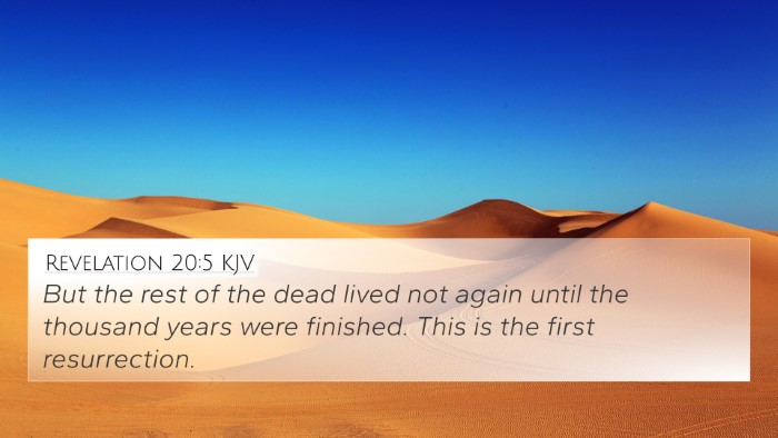 Revelation 20:5 KJV Bible Verse Image