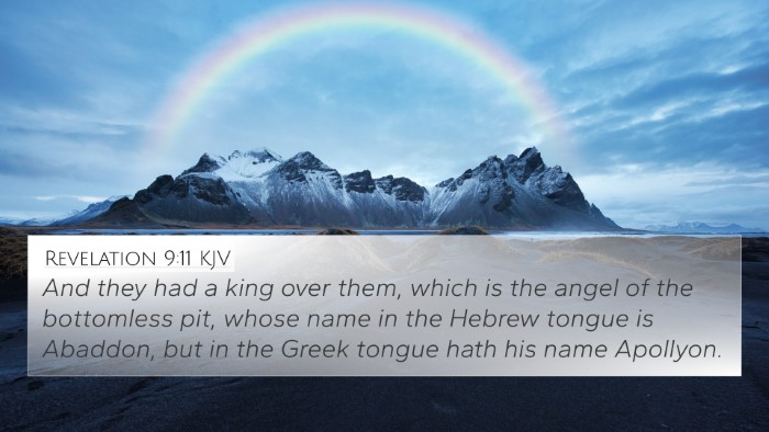 Revelation 9:11 KJV 4K Wallpaper - And they had a king over them, which is the angel - 4K Wallpaper Bible Verse