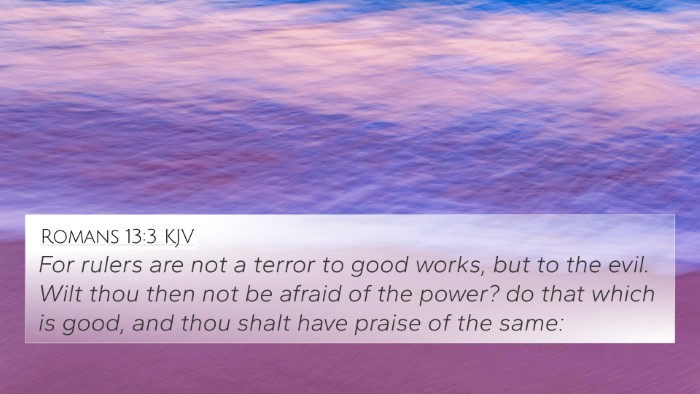 Romans 13:3 KJV Bible Verse Image