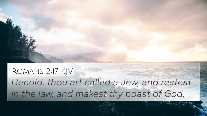 Romans 2:17 KJV Bible Verse Image