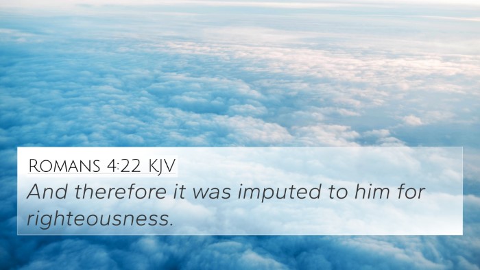 Romans 4:22 KJV Bible Verse Image