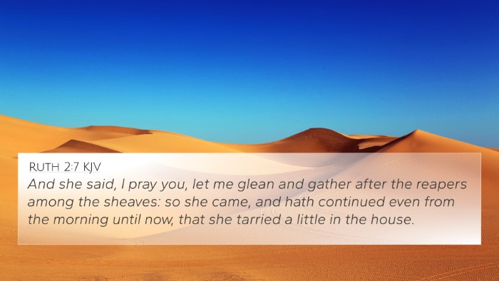 Ruth 2:7 KJV Bible Verse Image