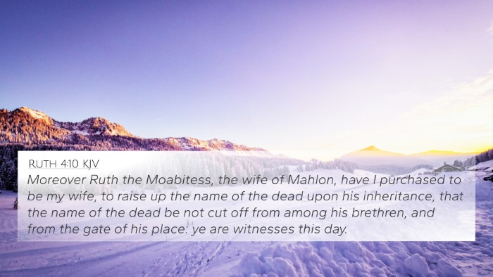 Ruth 4:10 KJV Bible Verse Image