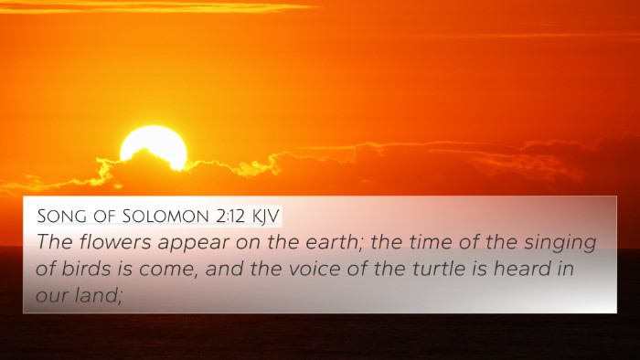 Song of Solomon 2:12 KJV Bible Verse Image