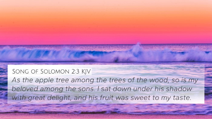 Song of Solomon 2:3 KJV Bible Verse Image