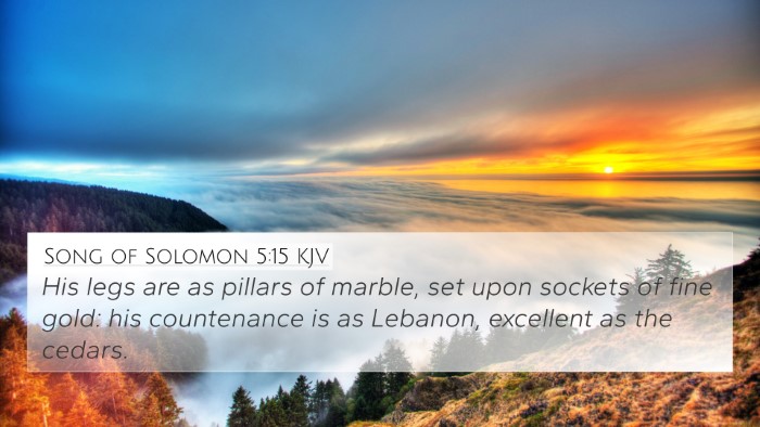 Song of Solomon 5:15 KJV Bible Verse Image