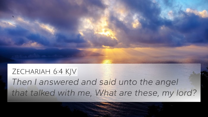 Zechariah 6:4 KJV Bible Verse Image