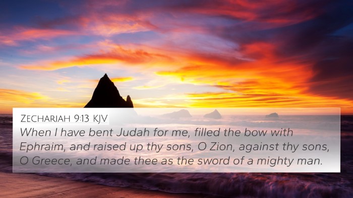 Zechariah 9:13 KJV Bible Verse Image