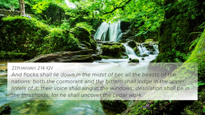 Zephaniah 2:14 KJV Bible Verse Image