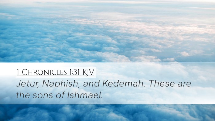 1 Chronicles 1:31 KJV Bible Verse Image