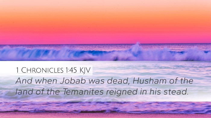 1 Chronicles 1:45 KJV Bible Verse Image