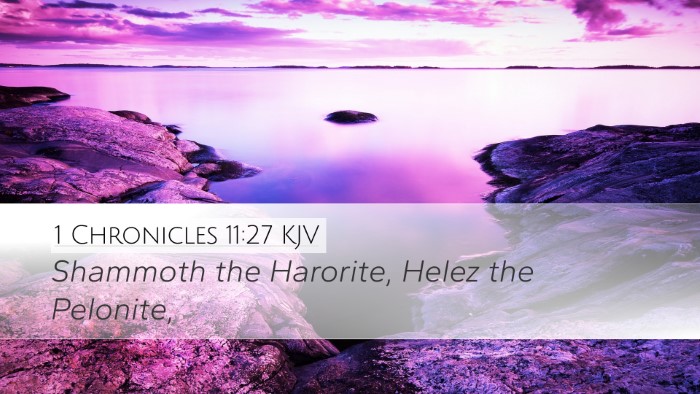 1 Chronicles 11:27 KJV Bible Verse Image