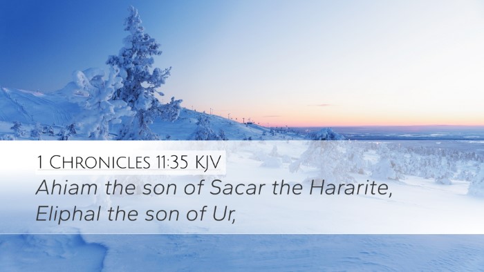 1 Chronicles 11:35 KJV Bible Verse Image