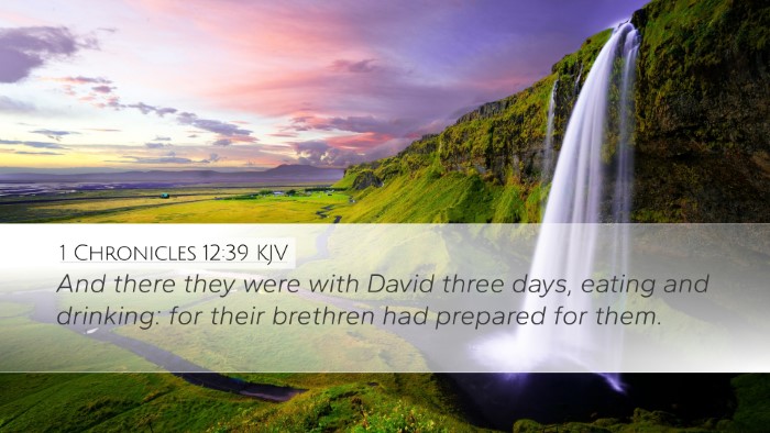 1 Chronicles 12:39 KJV Bible Verse Image