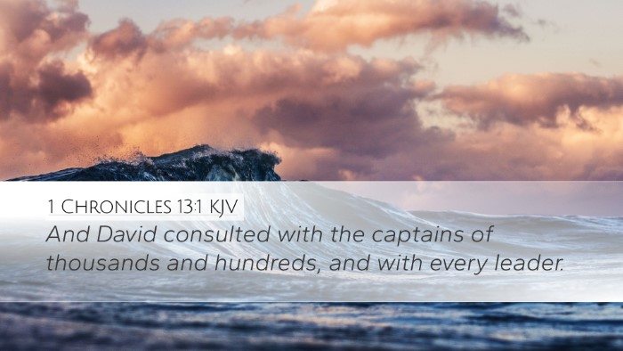 1 Chronicles 13:1 KJV Bible Verse Image
