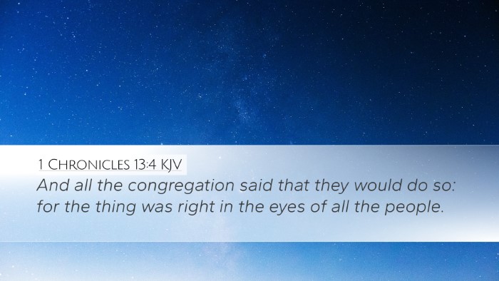 1 Chronicles 13:4 KJV Desktop Wallpaper - And all the congregation said that they would do - Desktop Bible Verse Wallpaper