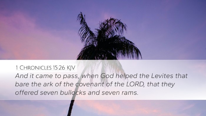 1 Chronicles 15:26 KJV Bible Verse Image