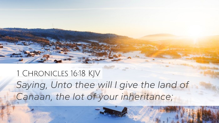 1 Chronicles 16:18 KJV Desktop Wallpaper - Saying, Unto thee will I give the land of Canaan, - Desktop Bible Verse Wallpaper