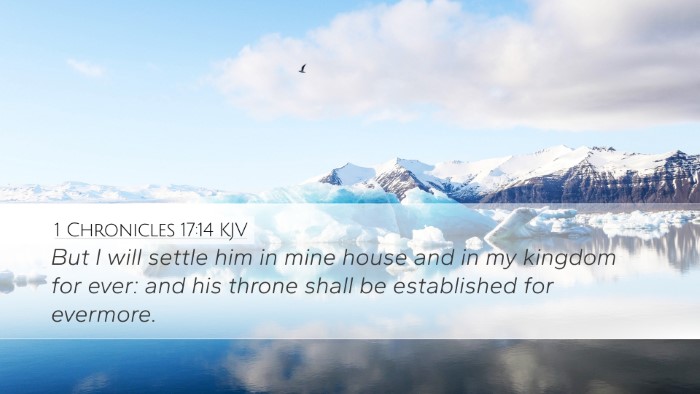 1 Chronicles 17:14 KJV Bible Verse Image