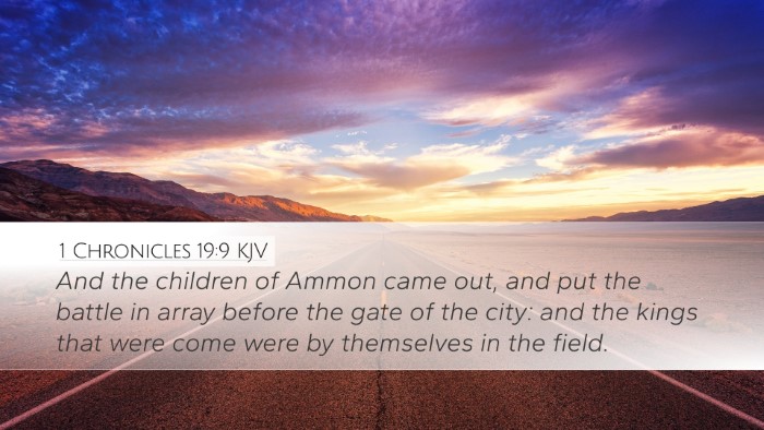 1 Chronicles 19:9 KJV Bible Verse Image