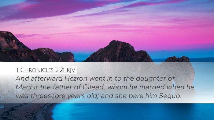 1 Chronicles 2:21 KJV Bible Verse Image