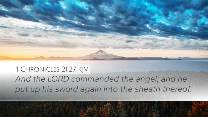 1 Chronicles 21:27 KJV Bible Verse Image