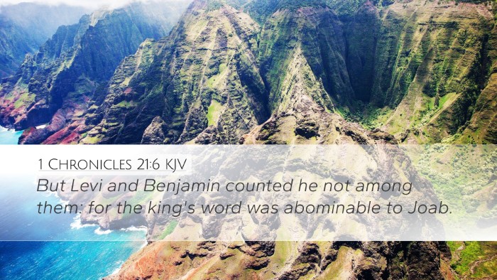 1 Chronicles 21:6 KJV Bible Verse Image