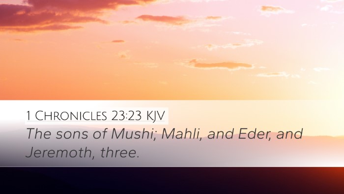 1 Chronicles 23:23 KJV Bible Verse Image