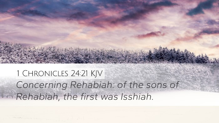 1 Chronicles 24:21 KJV Desktop Wallpaper - Concerning Rehabiah: of the sons of Rehabiah, the - Desktop Bible Verse Wallpaper