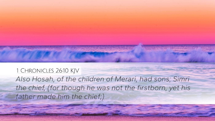 1 Chronicles 26:10 KJV Bible Verse Image