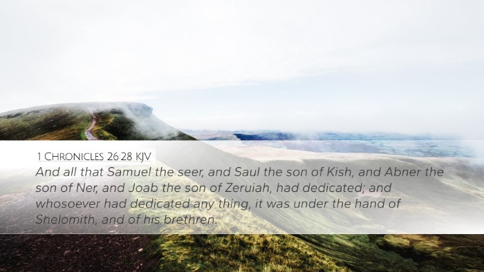 1 Chronicles 26:28 KJV Bible Verse Image