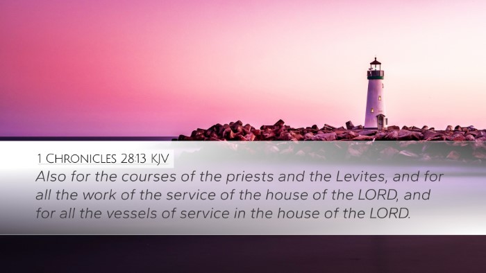 1 Chronicles 28:13 KJV Bible Verse Image