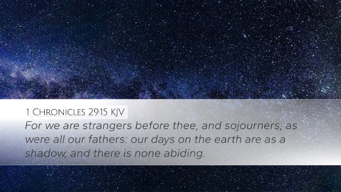 1 Chronicles 29:15 KJV Bible Verse Image