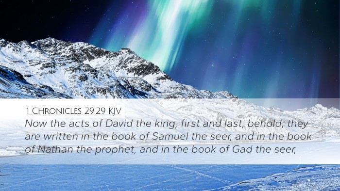 1 Chronicles 29:29 KJV Bible Verse Image